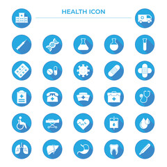 isolated health and medicine icon set