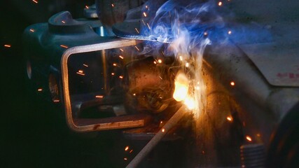 welder at work, photo as a background , welding background, welder at work
