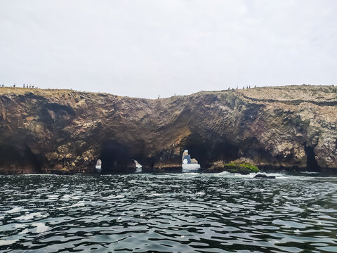 Paracas Nature Reserve, Ballestas Islands in Peru on the Pacific Ocean