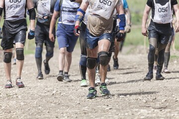 Fototapeta premium Group people run.