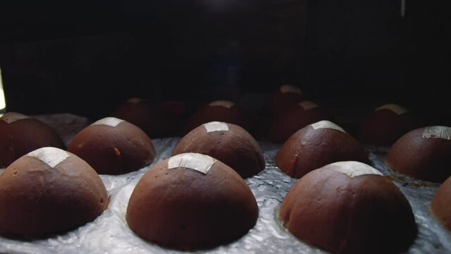 Solid coconut sugar blocks made from neera or coconut nectar sitting in rows