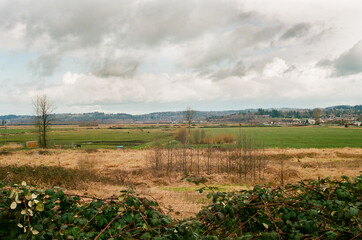 Fototapeta premium storm over the farm