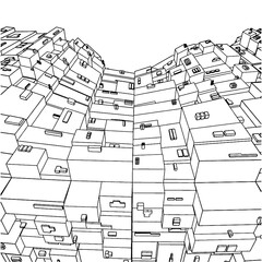 Abstract Urban City Boxes Building From Cube Vector. Illustration Isolated On White Background. A Vector Illustration Of Skyscrapers City Background.