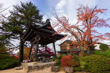 Fototapeta premium Temples of Teramachi in higashiyama walking route in Takayama