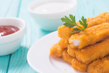 Fried fish sticks ( fingers ) or chicken nugget