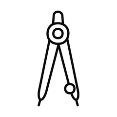 compass tool icon, line style