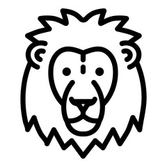 Lion Flat Icon Isolated On White Background
