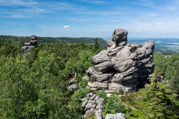 Fototapeta na wymiar errant rocks landscape with blue sky