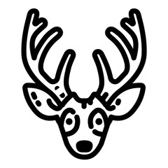 Deer Flat Icon Isolated On White Background