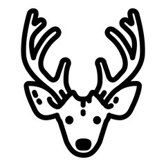 Deer Flat Icon Isolated On White Background