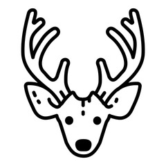 Deer Flat Icon Isolated On White Background