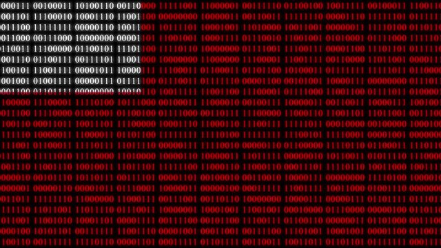 Tonga Flag in Digital Binary Numbers cyber style matrix