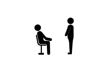 Interviewing, job search. Flat design  illustration