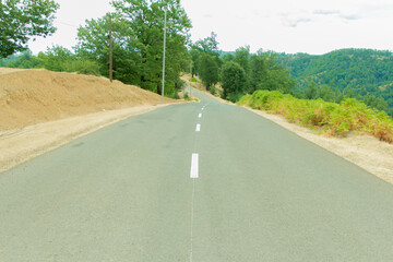 curve of the road. Talesh mountains in Azerbaijan - Astara