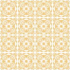 Flower ornamental tile pattern seamless repeat background