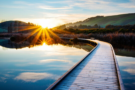 Sunrise in Peka Peka regional park, Hawke's Bay, New Zealand