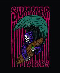 summer vibes illustration vector