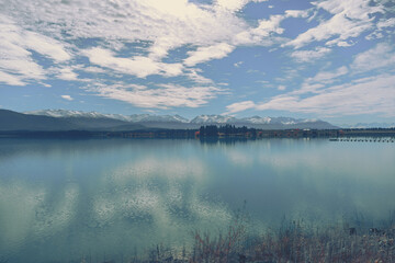 Lake Ruataniwha in Autumn, South Island, New Zealand