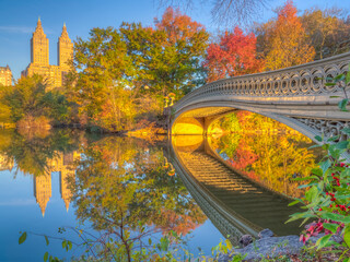 Bow bridge in late autumn