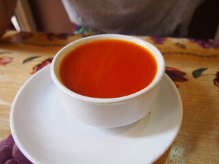 Tomato cream soup, Varanasi, Uttarpradesh, North India, India