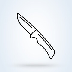 Knife isolated. vector Simple modern icon design illustration.