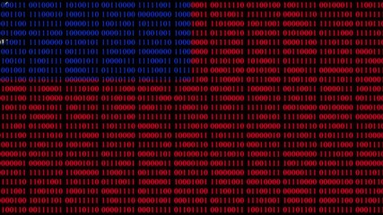 Samoa Flag in Digital Binary Numbers cyber style matrix - Powered by Adobe