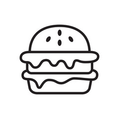 Burger icon vector illustration.