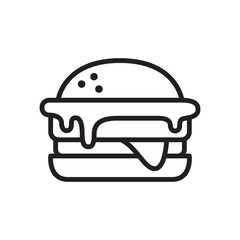 Fototapeta premium Burger icon vector illustration.