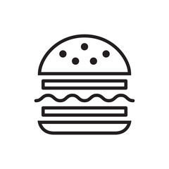 Burger icon vector illustration.