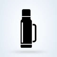 Thermos Bottle. vector Simple modern icon design illustration.