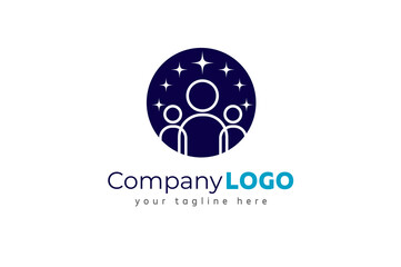Group people logo,  for bussines company logo design template, vector illustration
