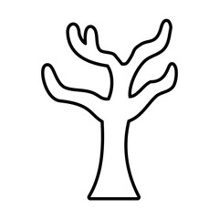 bare tree line style icon vector design