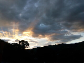 sunset in the mountains