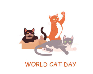 Greeting card cats day