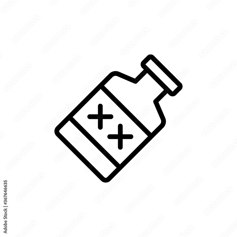 Poster drink, bottle icon. simple line, outline vector elements of pirate icons for ui and ux, website or m