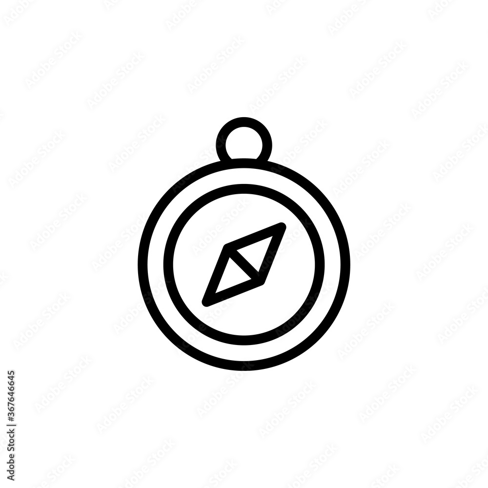 Poster compass icon. simple line, outline vector elements of pirate icons for ui and ux, website or mobile 