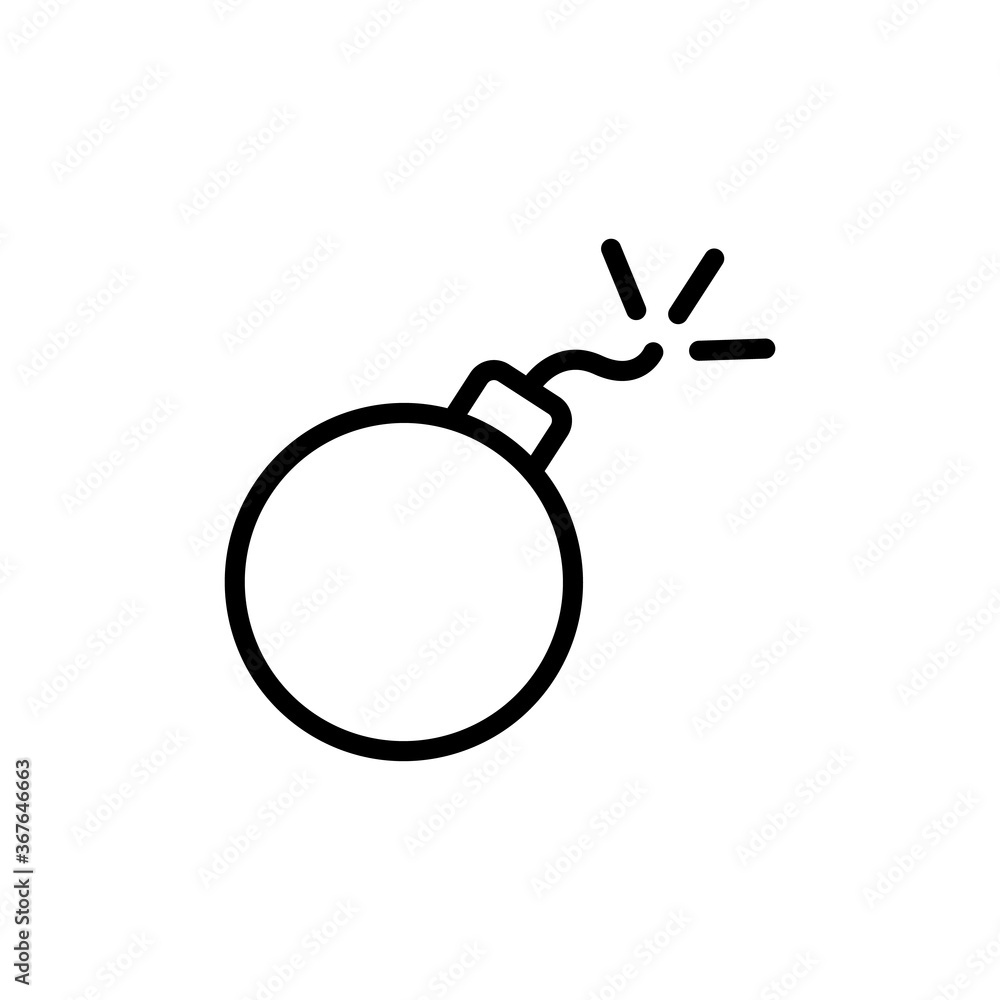 Poster bomb icon. simple line, outline vector elements of pirate icons for ui and ux, website or mobile app