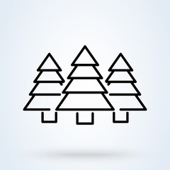 Fototapeta premium Forest pine. Simple modern icon design illustration.