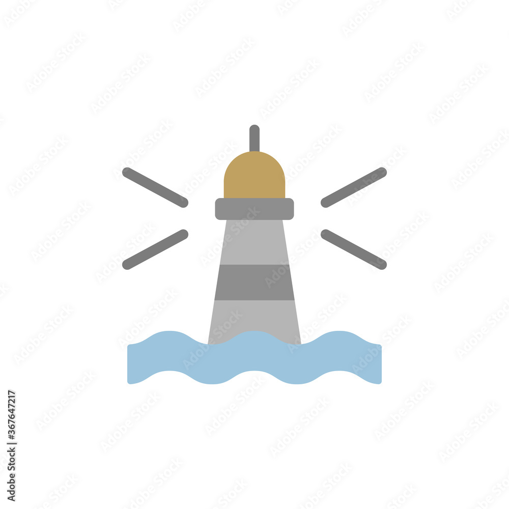 Poster lighthouse icon. simple color vector elements of pirate icons for ui and ux, website or mobile appli