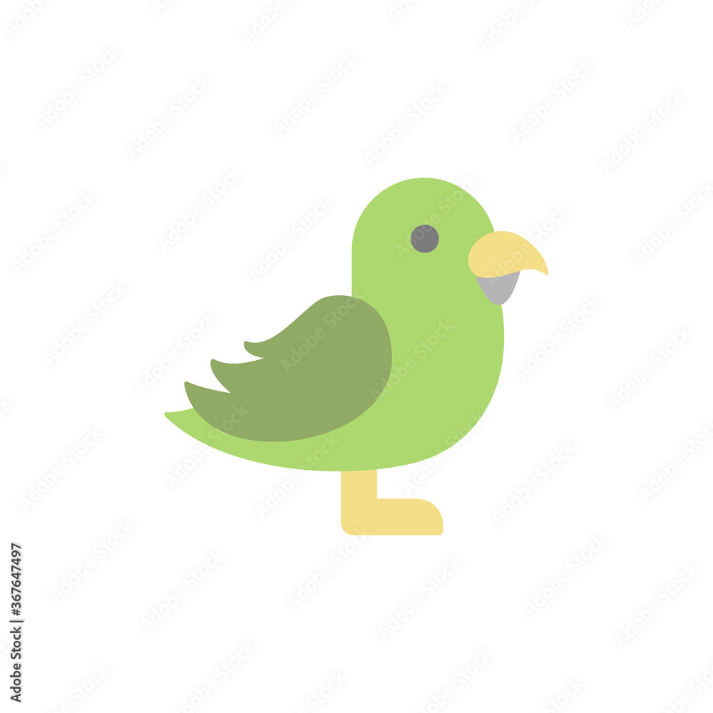 Poster parrot, bird icon. simple color vector elements of pirate icons for ui and ux, website or mobile app