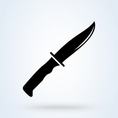 Knife isolated. Simple modern icon design illustration.