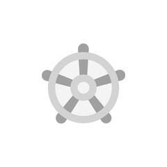 Wheel icon. Simple color vector elements of pirate icons for ui and ux, website or mobile application