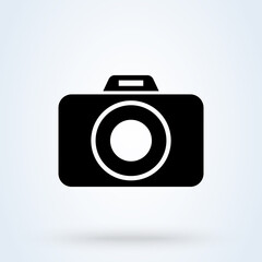 Photo Camera. Simple modern icon design illustration.