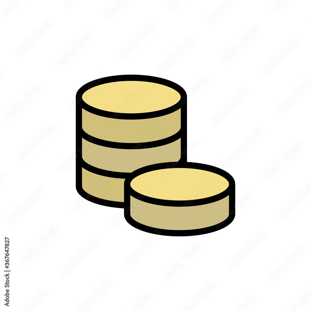 Poster gold, coins icon. simple color with outline vector elements of pirate icons for ui and ux, website o
