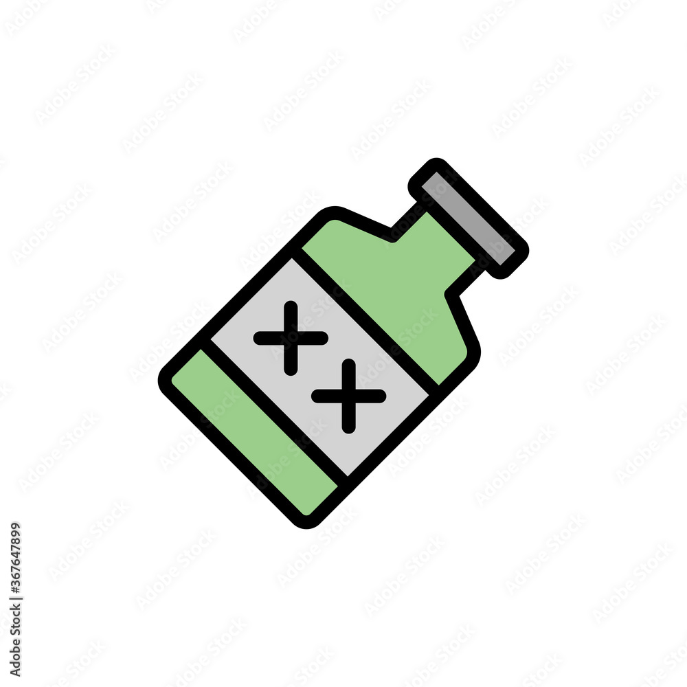 Poster drink, bottle icon. simple color with outline vector elements of pirate icons for ui and ux, website