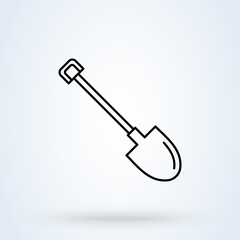 Shovel Symbol. Simple modern icon design illustration.