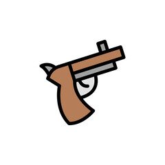 Gun, weapon icon. Simple color with outline vector elements of pirate icons for ui and ux, website or mobile application