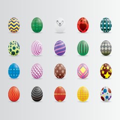 collection of easter eggs
