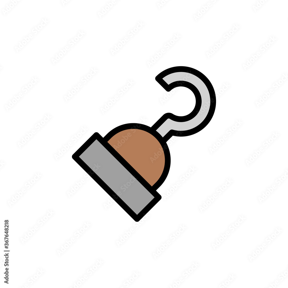 Poster hand icon. simple color with outline vector elements of pirate icons for ui and ux, website or mobil