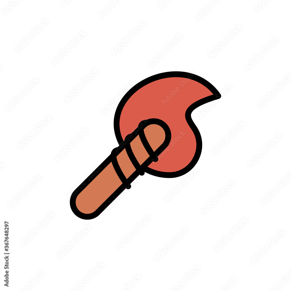 Poster fire icon. simple color with outline vector elements of pirate icons for ui and ux, website or mobil